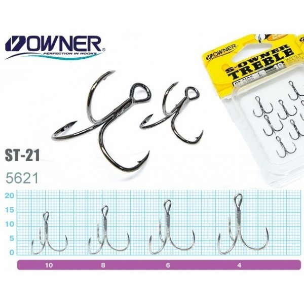 Гачки Owner потрійні ST-21BC No6, фото 1