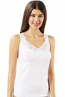 Майка жіноча з мереживом бавовна Ozkan 2 кольори