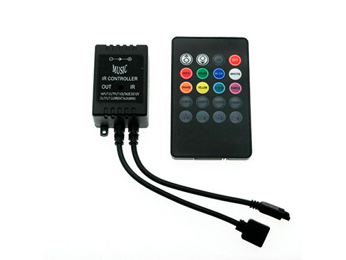 LED RGB 2м стрічка підсвітки ТВ з пультом ДК, USB,  з датчиком звуку