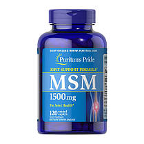 МСМ Метилсульфонілметан Puritan's Pride MSM 1500 mg 120 таб для суглобів і зв'язок, фото 2