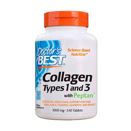 Колаген Doctor's s BEST Collagen Types 1&3 with Peptan 1000 mg 540 таб, фото 2