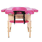 Масажний стіл RelaxLine Malibu FMA306A-1.2.3, рожевий, дерев'яний, фото 2