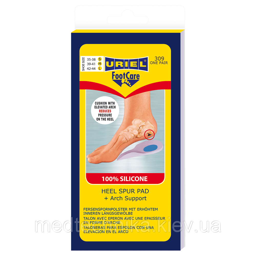 Підп'ятник із гелевою вставкою-амортизатором і подовженим пелотом Uriel 309-S, фото 1