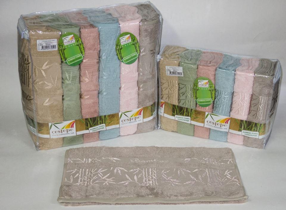 Рушник банний 6 штук Cestepe Bamboo 70х140см, 2640_zumrut_light