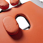 Масажний стіл 2-секційний алюмінієвий, помаранчевий/білий, Ridni Relax, фото 4