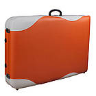 Масажний стіл 2-секційний алюмінієвий, помаранчевий/білий, Ridni Relax, фото 6