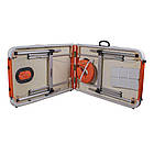 Масажний стіл 2-секційний алюмінієвий, помаранчевий/білий, Ridni Relax, фото 7