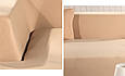 Універсальний еврочехол для дивана, чохол на диван накидка натяжна Біфлекс 4-х місцевий Бежевий, фото 5