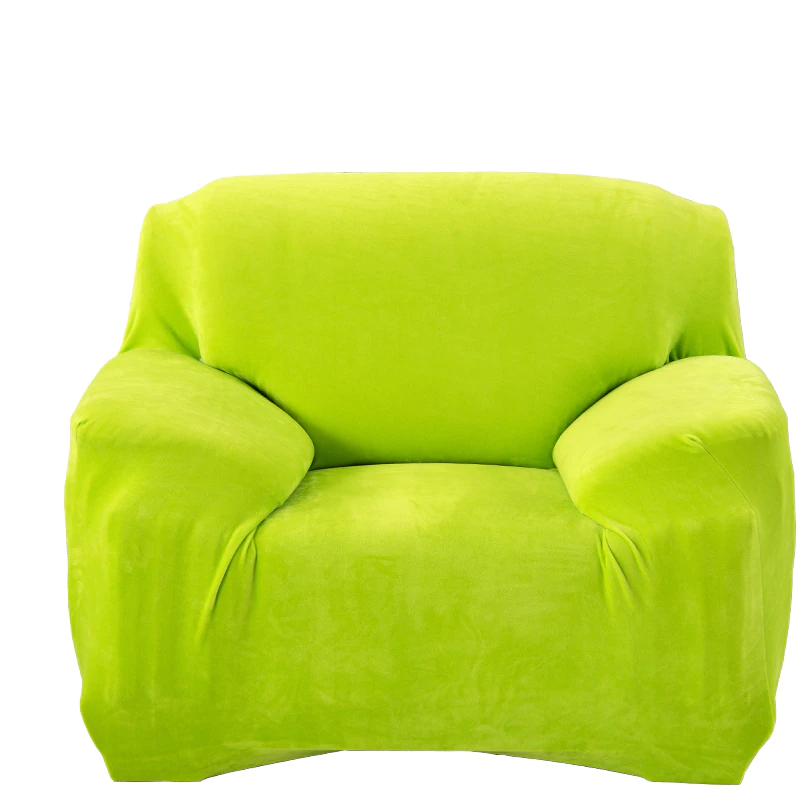 Чохли для крісел натяжні, натяжна чохол на крісло без спідниці HomyTex Замшевий Мікрофібра Салатовий, фото 1