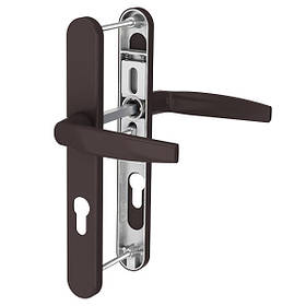 Нажимний гарнітур дверний MEDOS VICTORY Вікторі планка 25 мм м / р 92 мм L112 мм колір коричневий RAL 8019