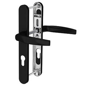 Нажимний гарнітур дверний MEDOS VICTORY Вікторі планка 25 мм м / р 92 мм L112 мм колір чорний RAL9005