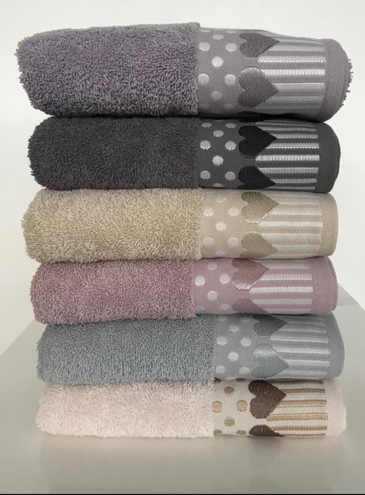 Рушник лицьовий 6 штук Cestepe VIP Cotton 50x90, 2641_kalpli_inci