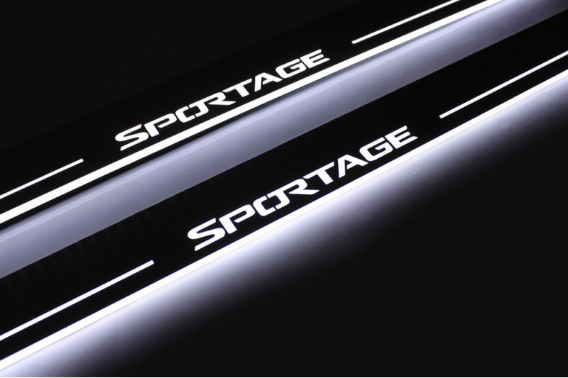 Накладки на пороги з підсвіткою для KIA Sportage IV (2016-н.д.)