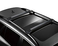 Багажник на крышу Volkswagen Touran 2003- черный на рейлинги