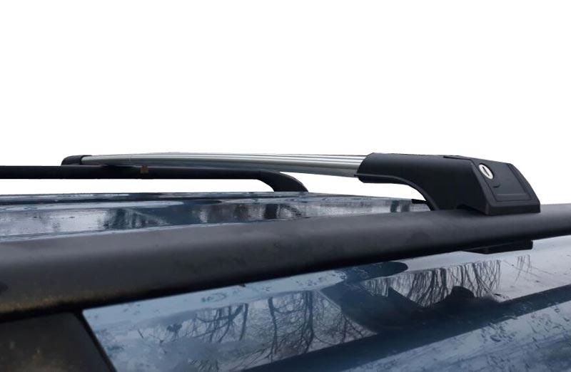 Багажник на крышу Mitsubishi Outlander 2007- серый на рейлинги - фото 6 - id-p1226826219