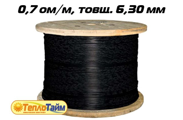 Одножильний нагрівальний кабель Nexans TXLP BLACK DRUM 0,7 OM/M