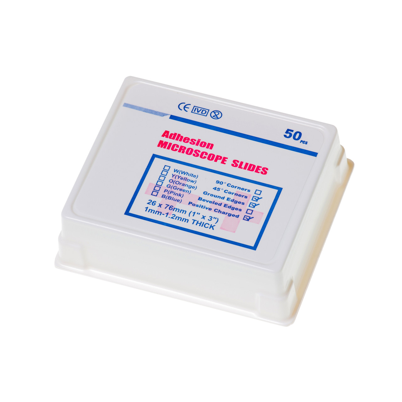 Скло предметне 26х76 мм адгезивне (50 шт)