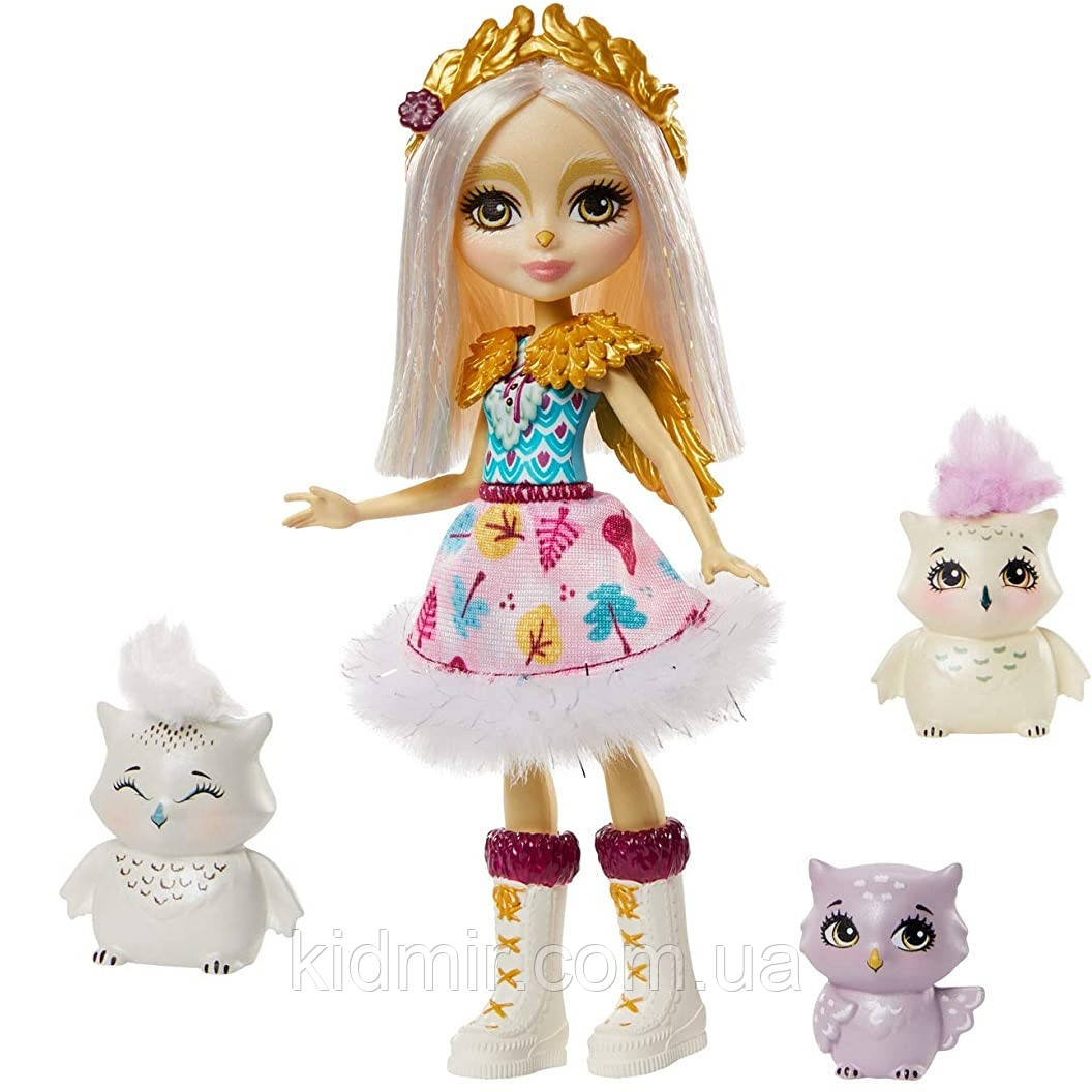 Набір Enchantimals Сім'я полярних сов та лялька Сова Модель GJX46, фото 1