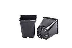 Горщик для розсади квадратно-круглий 1,0 л 11х11х12,5см