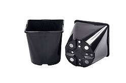 Горщик для розсади квадратний з круглим дном 2,0 л 14х14х14см