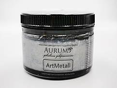 Фарба металік "Темне срібло" ArtMetall Aurum 100 г (18 кольорів) Декоративно-художня фарба з перламутром