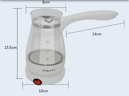 Турка електрична Sokany YLW-607, 500 мл, 600 Вт