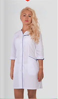 Медичний халат 21101 (білий 42-60р. жіночий батист)