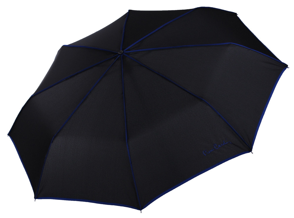Чорна парасолька із синьою окантовкою Pierre Cardin (повний автомат) арт. 82442
