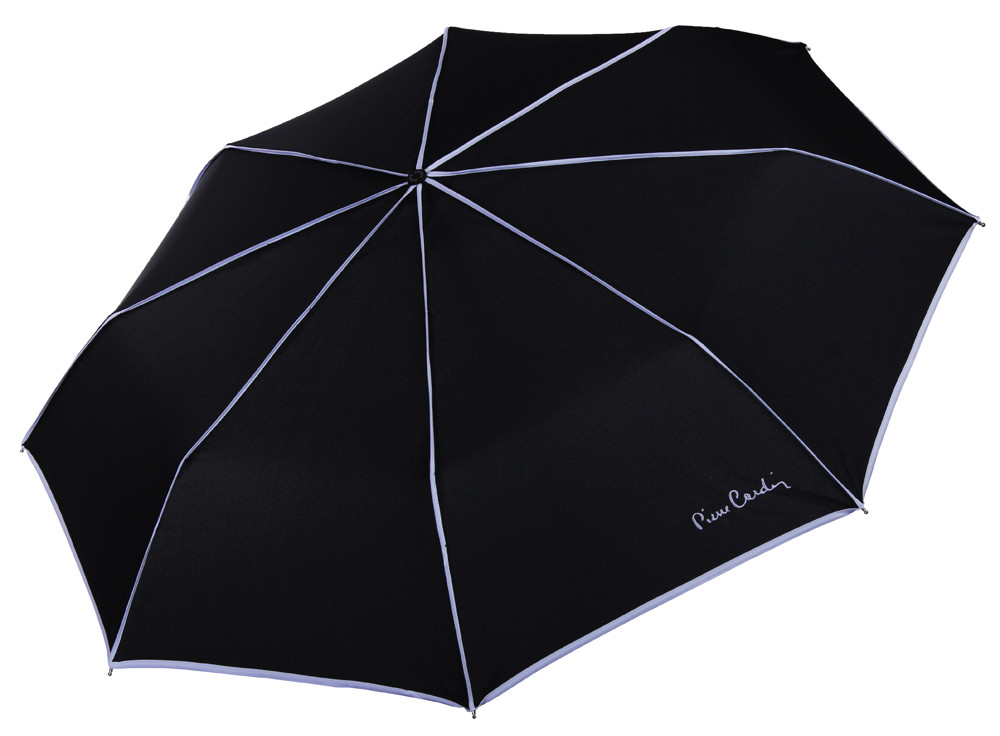Чорна парасолька з білою окантовкою Pierre Cardin (повний автомат) арт. 82450