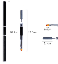 Кисть со шпателем для полигеля №6