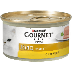 Консервований корм для дорослих котів, паштет з куркою,GOURMET™ GOLD