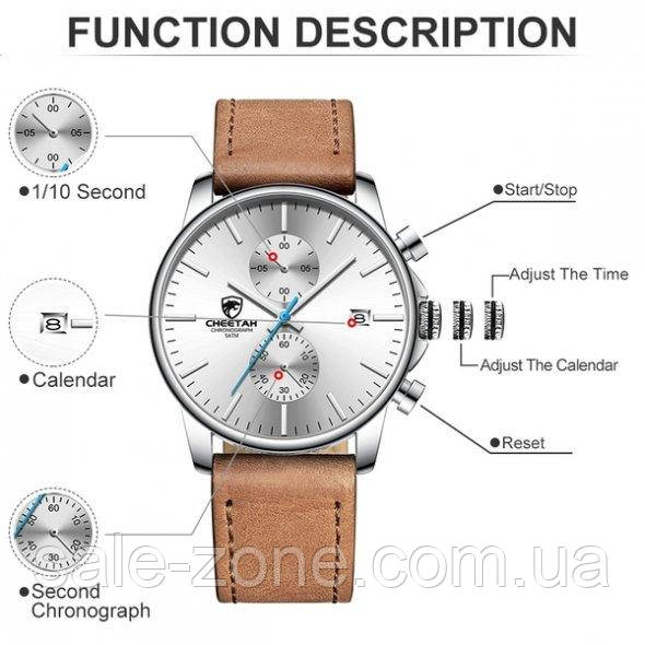 Мужские наручные часы Cheetah Hepard White - фото 5 - id-p1233444877