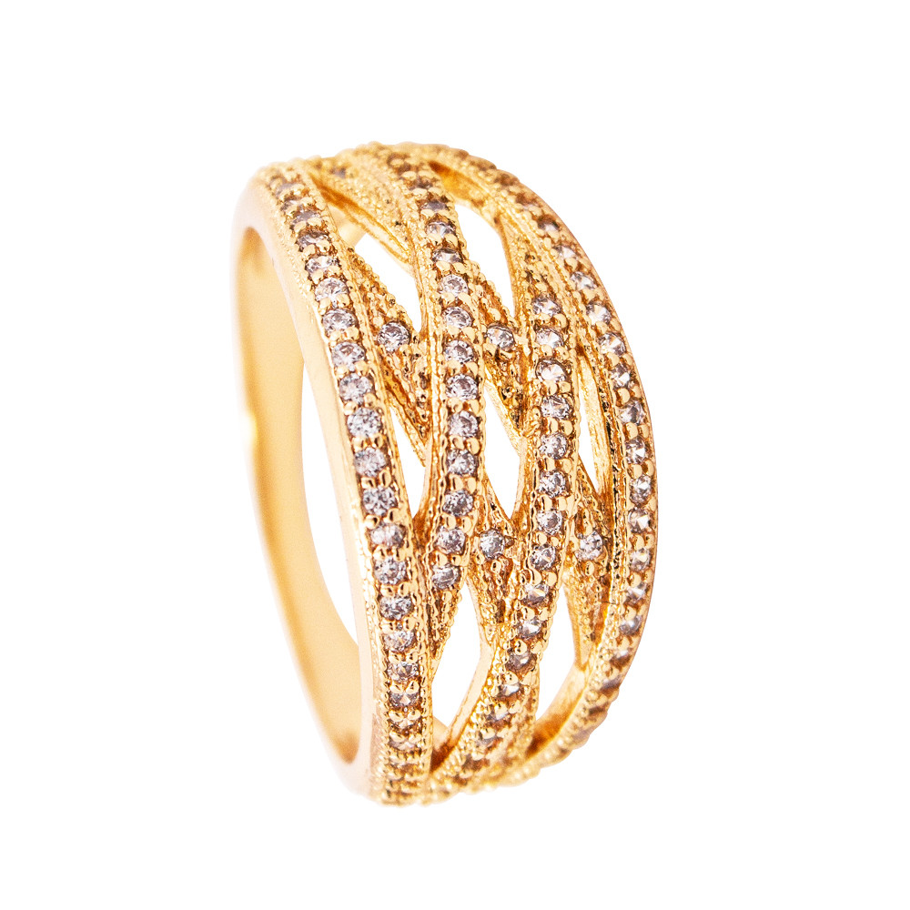 Кільце Xuping лимонне позолота "Плетіння", фото 1