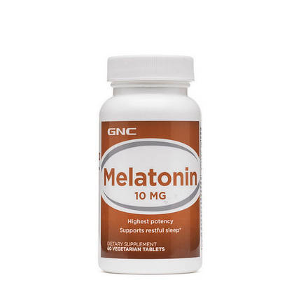 Мелатонін для нормалізації сну GNC MELATONIN 10 60 капсул, фото 2