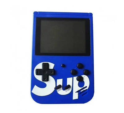 Портативна ігрова ретроприставка 400 ігор Dendy Sega 8bit Sup Game Box Синя 181847