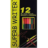 Карандаши цветные Marco Superb Writer двухсторонние 12 штук 24 цвета (4110-12CB)