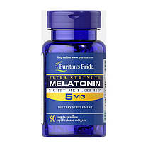 Мелатонін Puritan's Pride Melatonin 5 mg 60 капс, фото 2