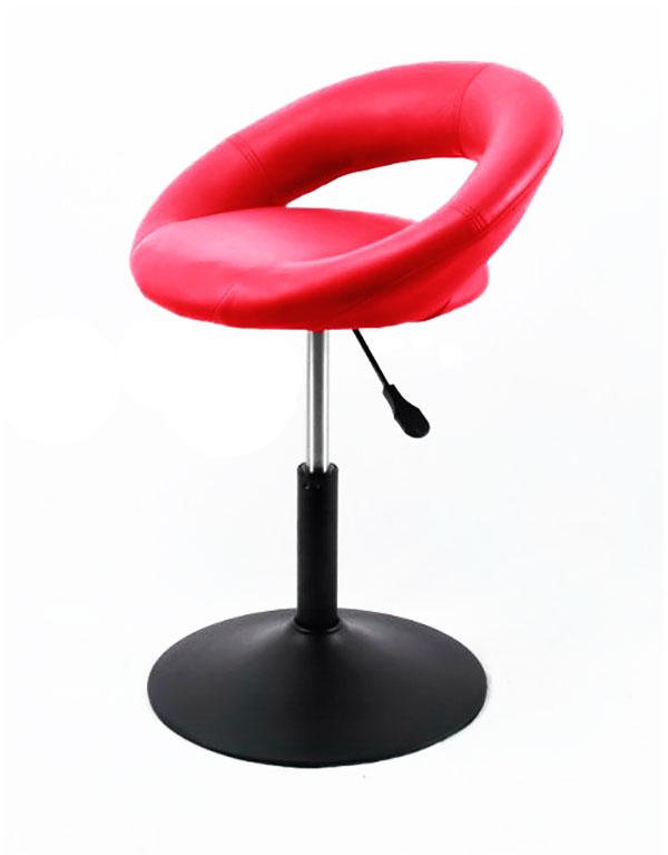 Стілець Holy (Холі) BK — Base червоний 1007 шкірозамінників на чорній опорі млинці, з регулюванням висоти, фото 1