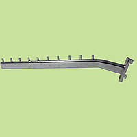 Кронштейн (флейта) с наклоном овальная в перфорейку 450 мм 10 штырей
