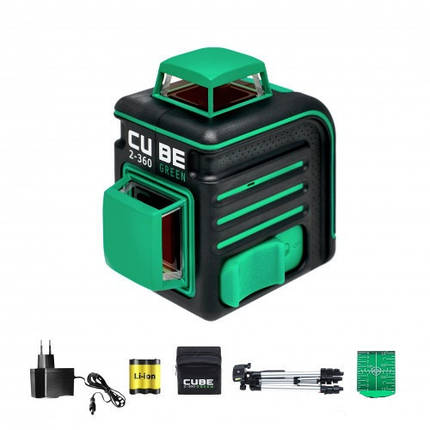 Лазерний нівелір ADA CUBE 2-360 GREEN PROFESSIONAL EDITION, фото 1