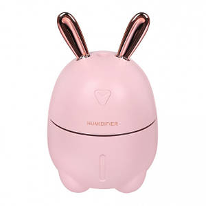 Мінізволожувач повітря та нічник 2в1 Humidifiers Rabbit рожевий