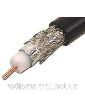 Кабель коаксіальний RG-59 (64%) "СommSpace", чорний, 100 м