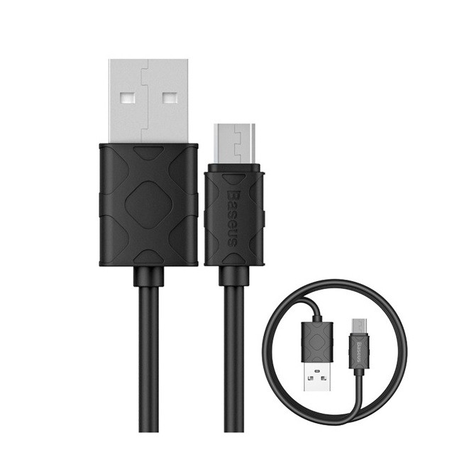 Кабель для зарядки  Baseus Yaven Cable Micro USB 2.1 A (1 м) Black