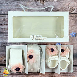 Пінетки, пов'язка і колготки Розмір: від 3 до 6 місяців (20346-11)