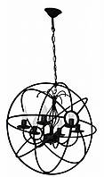 Люстра кованая Орбита Гироскоп 6 ламп Черный