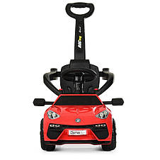 Дитячий електромобіль-толокар 2в1 Porshe M 3591L-3 Red (музика, світло, мотор 25W, акум.6V5AH), фото 4