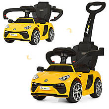 Дитячий електромобіль-толокар 2в1 Porshe M 3591L-6 Yellow (музика, світло, мотор 15W, акум.6V/5A)