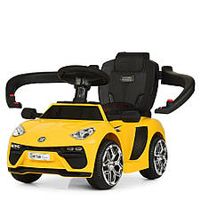 Дитячий електромобіль-толокар 2в1 Porshe M 3591L-6 Yellow (музика, світло, мотор 15W, акум.6V/5A), фото 3