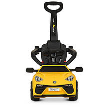 Дитячий електромобіль-толокар 2в1 Porshe M 3591L-6 Yellow (музика, світло, мотор 15W, акум.6V/5A), фото 5