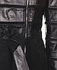 Шкіряна куртка VK чорна зі вставками із замші (Арт. LAN201), фото 5